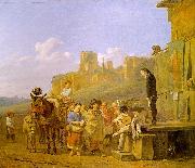 Karel Dujardin A Party of Charlatans in an Italian Landscape Norge oil painting reproduction